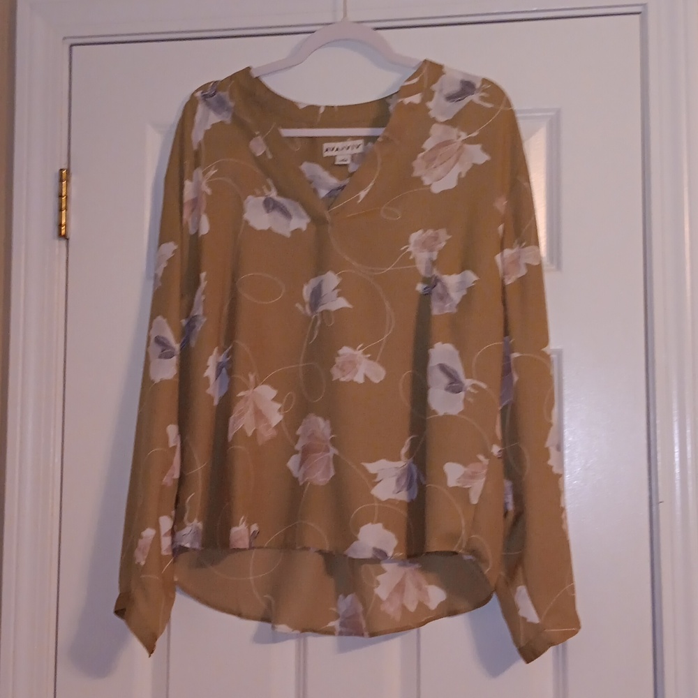 Ava & Viv Tan Blouse - 1X